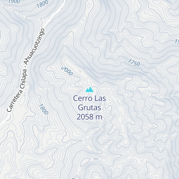 Map of Cerro Las Grutas