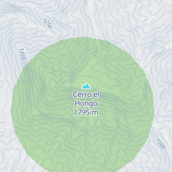 Map of Cerro el Hongo