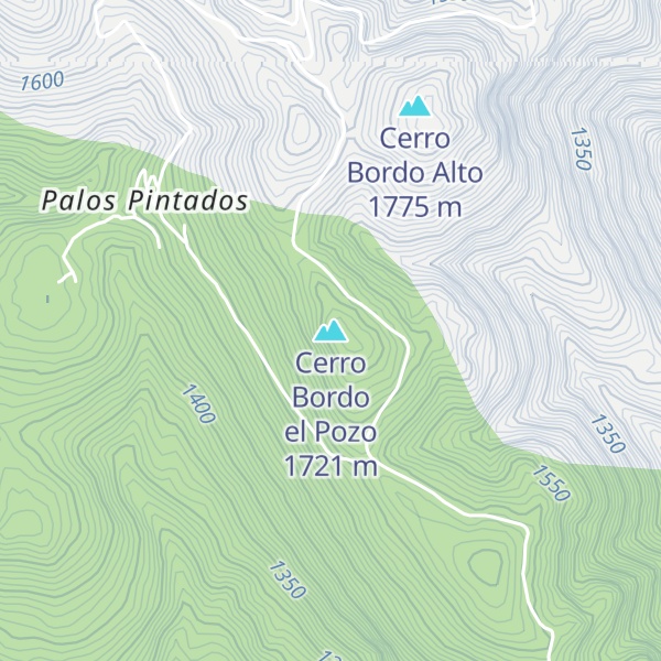 Map of Cerro Bordo el Pozo