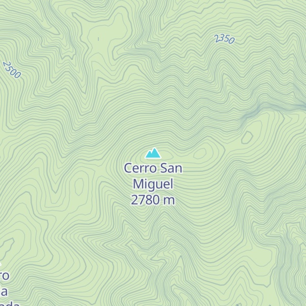 Map of Cerro San Miguel