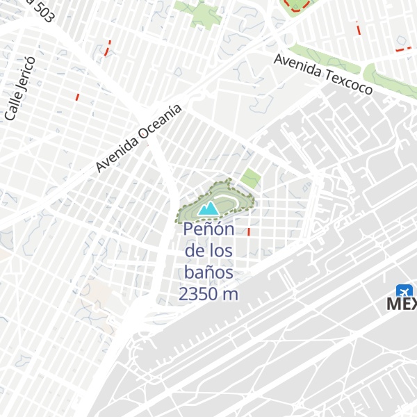 Map of Peñón de los baños