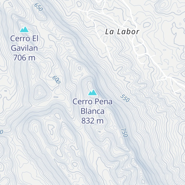 Map of Cerro Pena Blanca