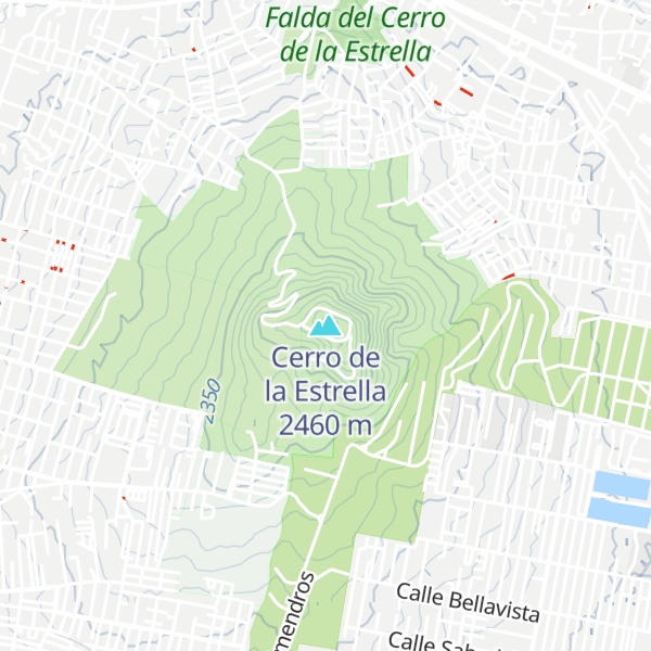 Map of Cerro de la Estrella