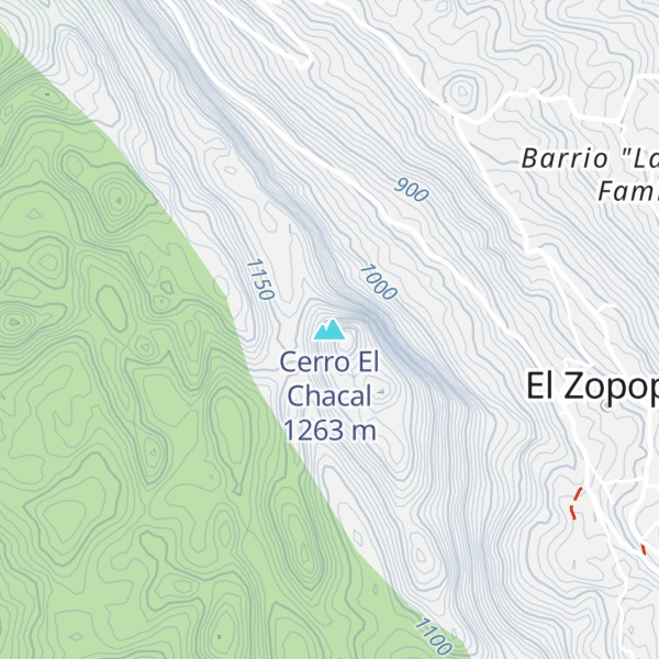 Map of Cerro El Chacal