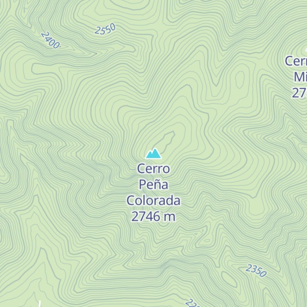 Map of Cerro Peña Colorada