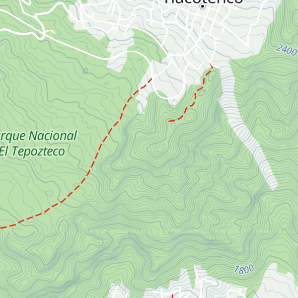 Map of Cerro Tepozteco