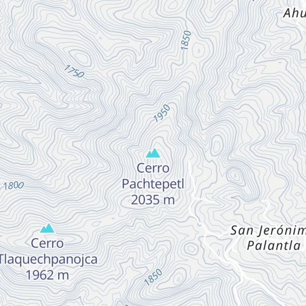 Map of Cerro Pachtepetl