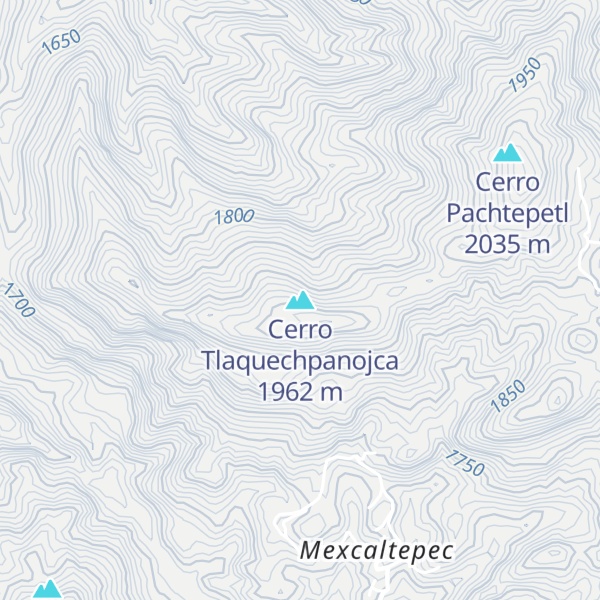 Map of Cerro Tlaquechpanojca