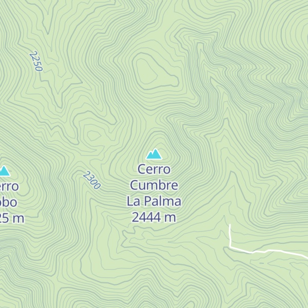 Map of Cerro Cumbre La Palma
