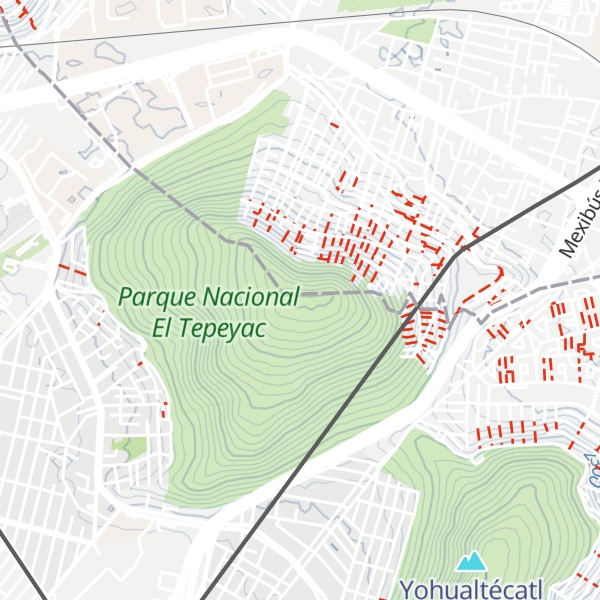 Map of Tecpayotepetl - Zacatenco