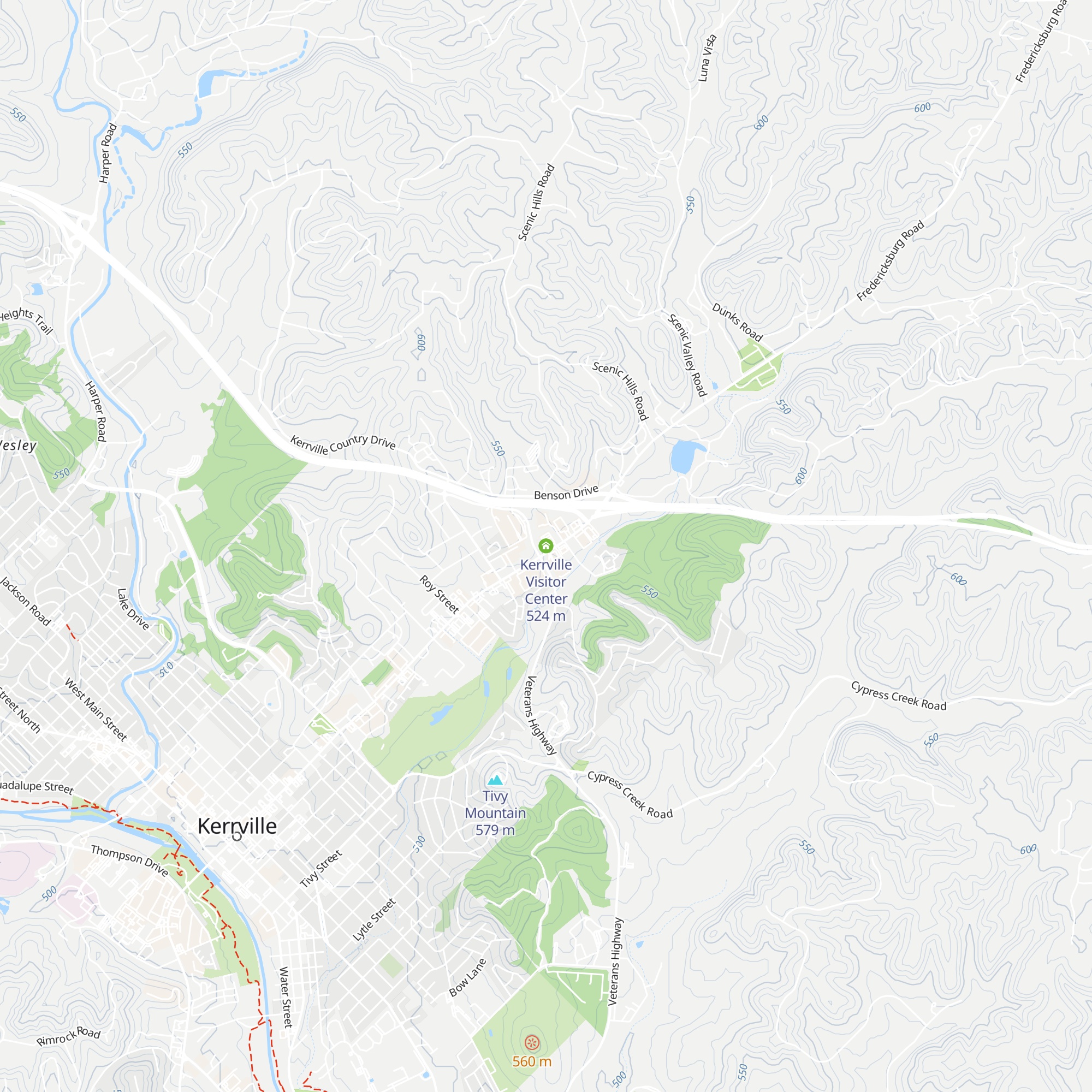 Kerrville Visitor Center map