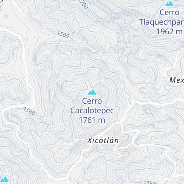 Map of Cerro Cacalotepec