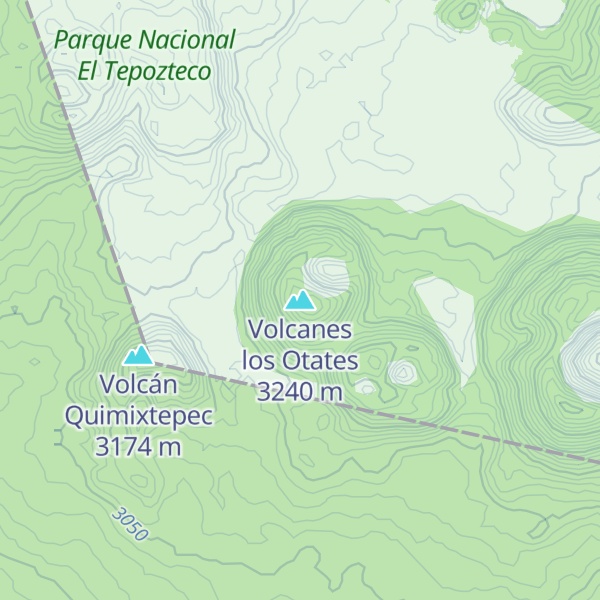 Map of Volcanes los Otates