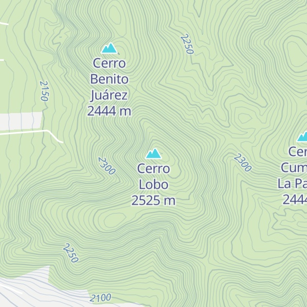 Map of Cerro Lobo