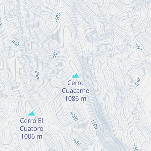 Map of Cerro Cuacame
