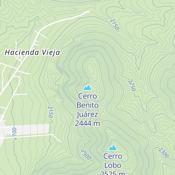 Map of Cerro Benito Juárez