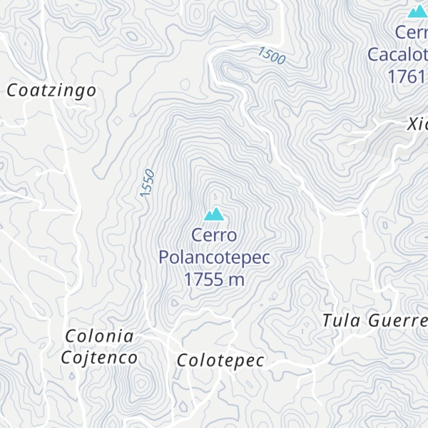 Map of Cerro Polancotepec