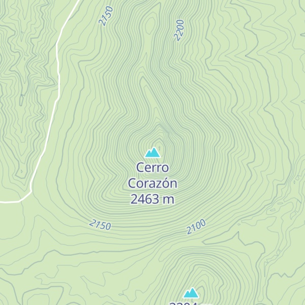 Map of Cerro Corazón