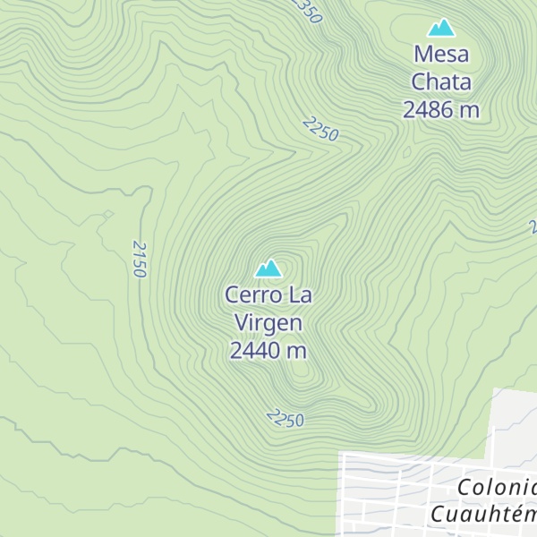 Map of Cerro La Virgen