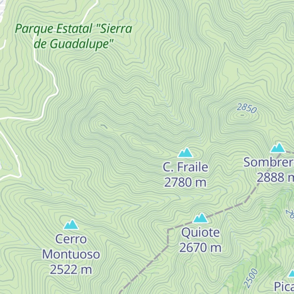 Map of Cerro de Tamazulac - El Córdoba