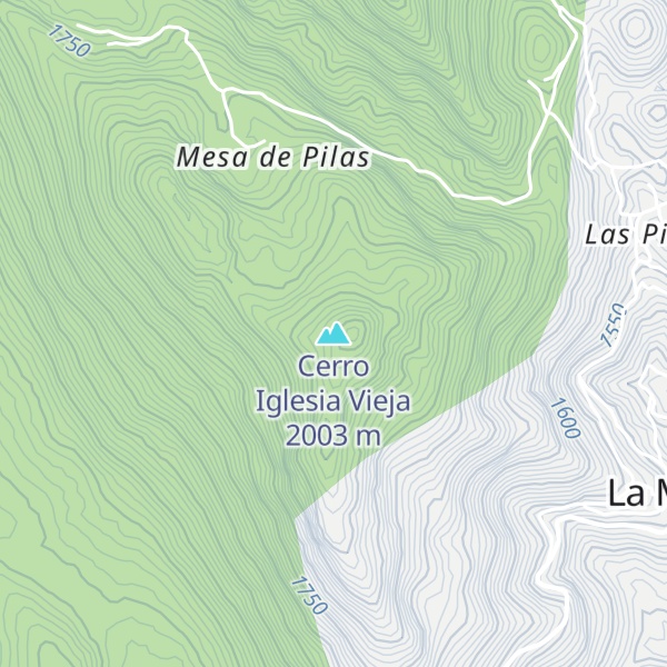 Map of Cerro Iglesia Vieja