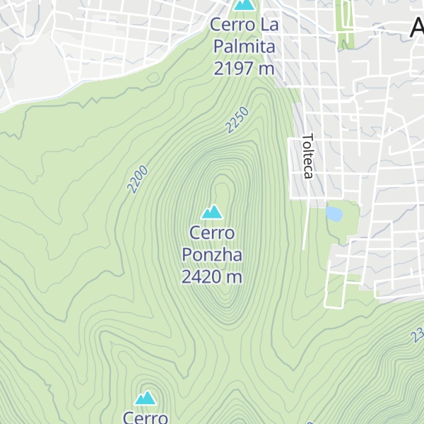 Map of Cerro Ponzha