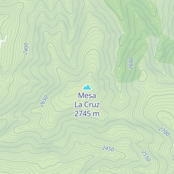 Map of Mesa La Cruz