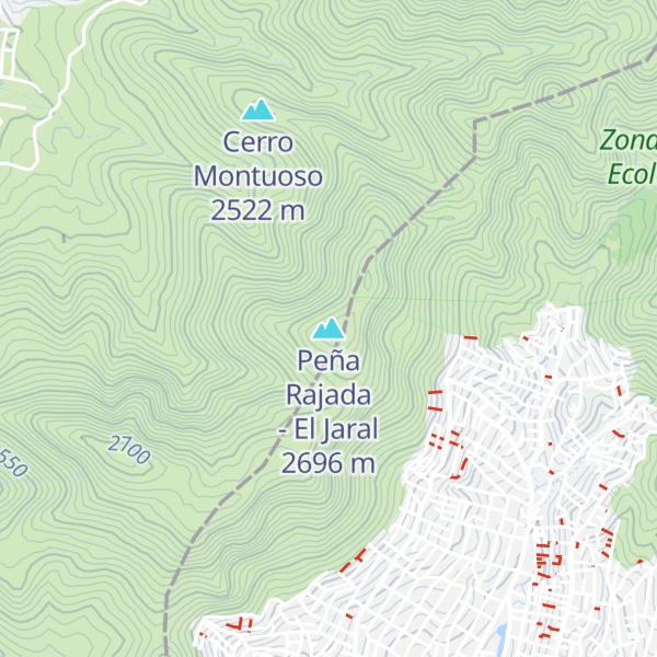 Map of Peña Rajada - El Jaral