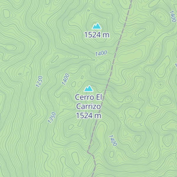 Map of Cerro El Carrizo