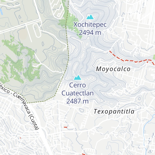 Map of Cerro Cuatectlan