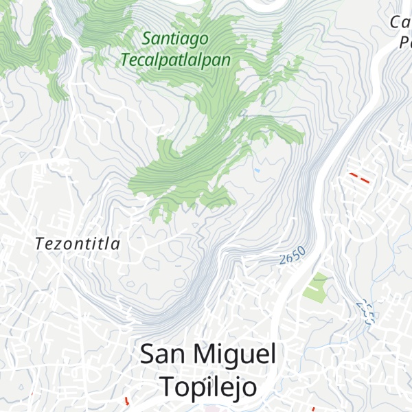 Map of Tehuapaltepetl
