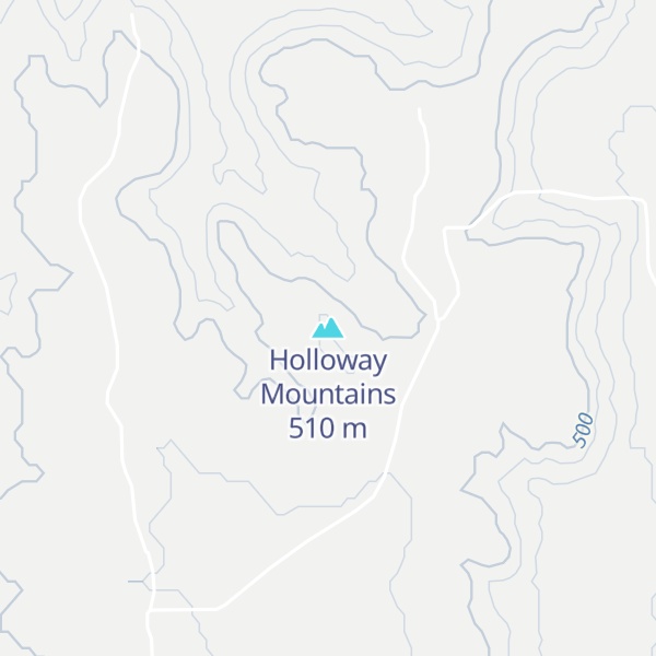 Map of Holloway Mountains