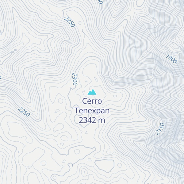Map of Cerro Tenexpan