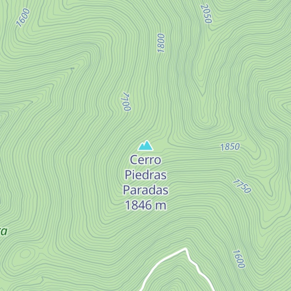 Map of Cerro Piedras Paradas