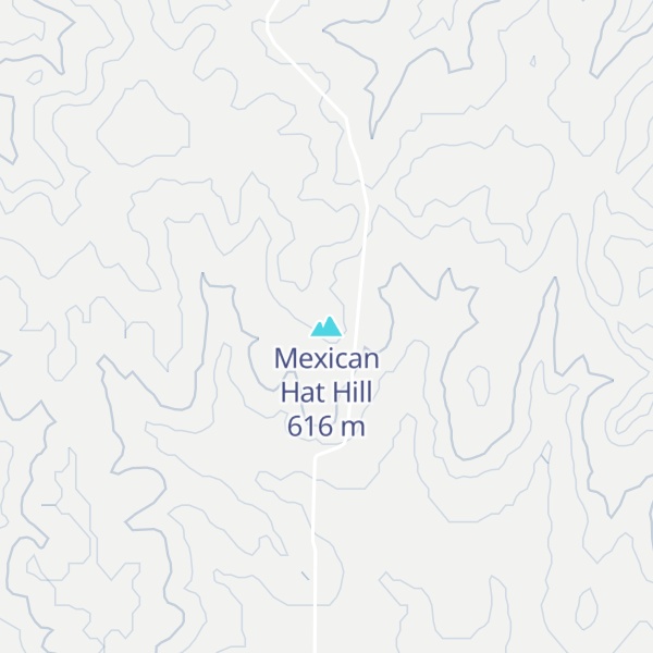 Map of Mexican Hat Hill