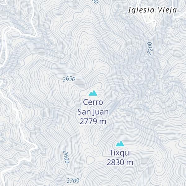 Map of Cerro San Juan