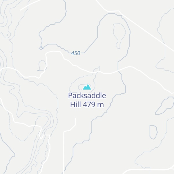 Map of Packsaddle Hill