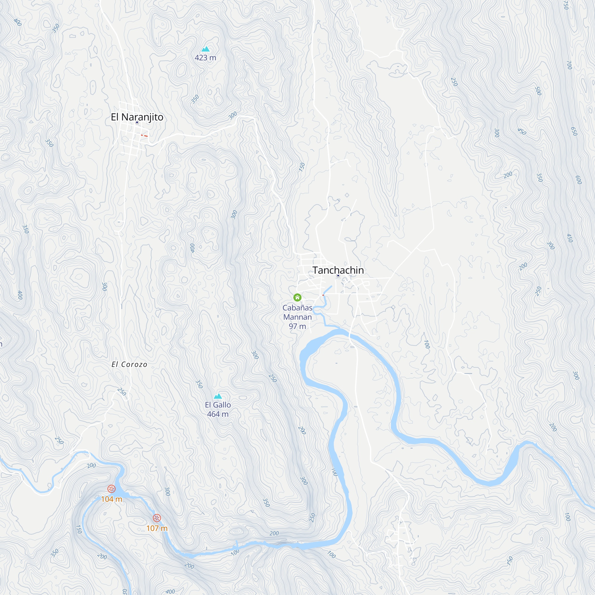 Cabañas Mannan map