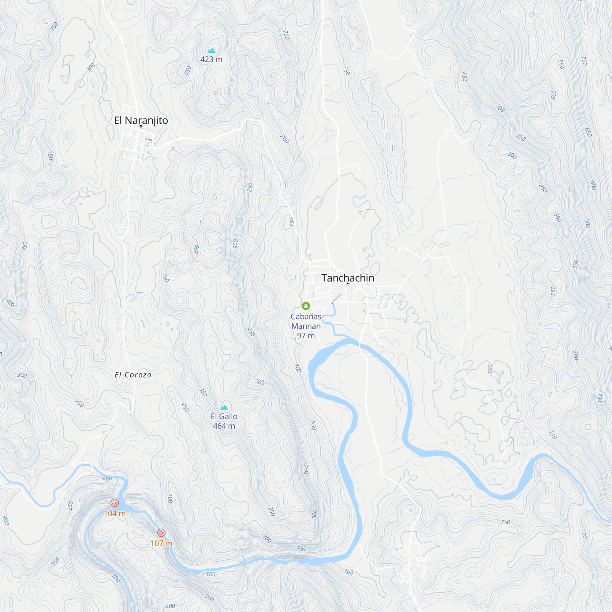 Cabañas Mannan map