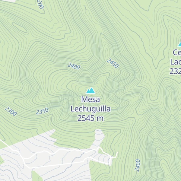 Map of Mesa Lechuguilla