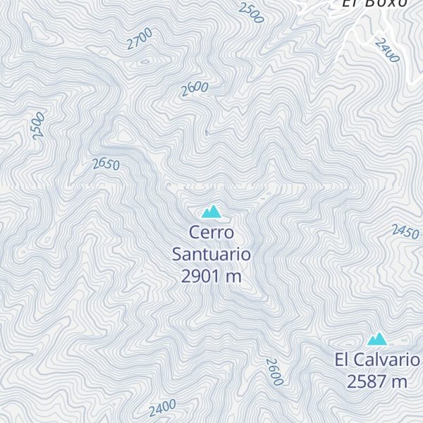 Map of Cerro Santuario