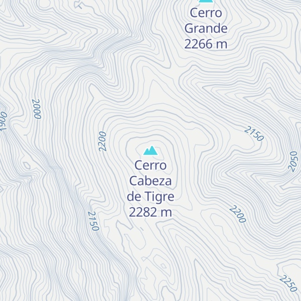 Map of Cerro Cabeza de Tigre