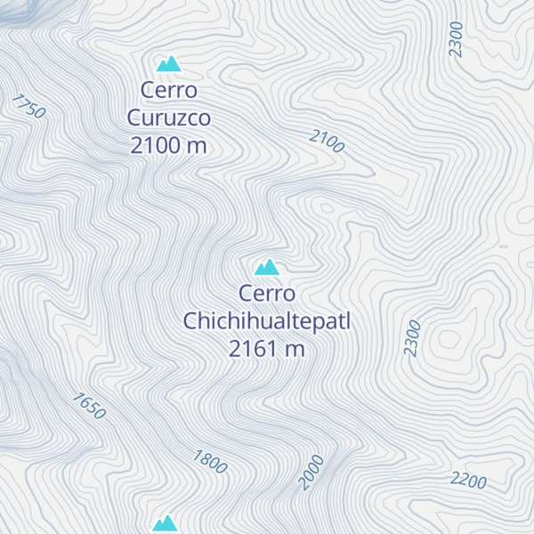 Map of Cerro Chichihualtepatl