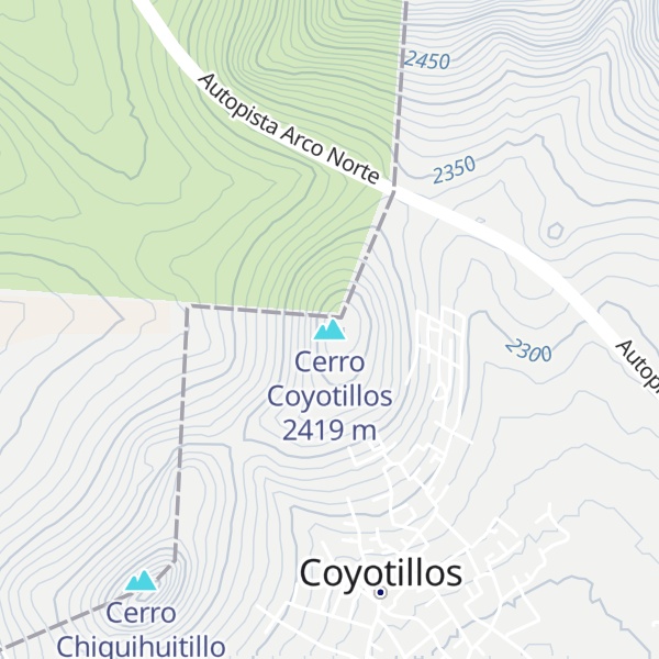 Map of Cerro Coyotillos