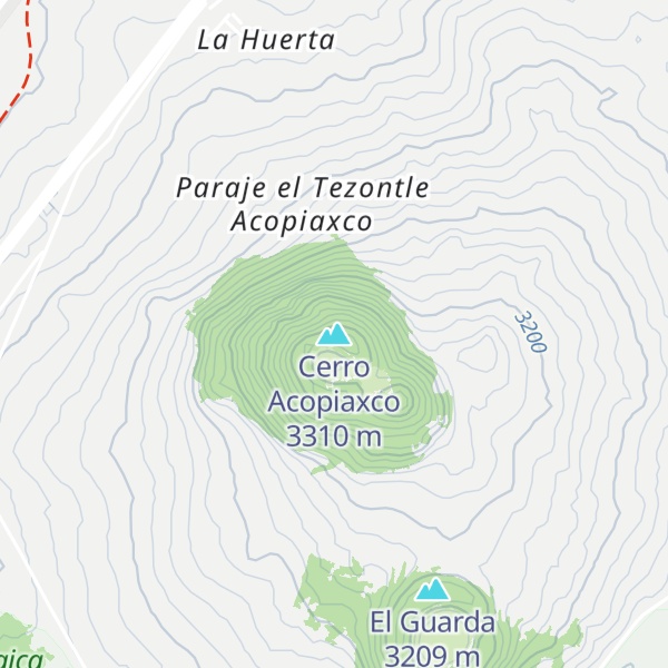 Map of Cerro Acopiaxco