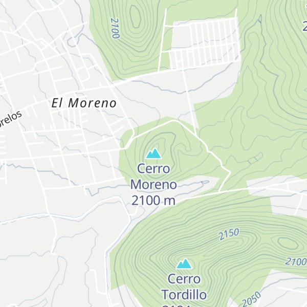 Map of Cerro Moreno