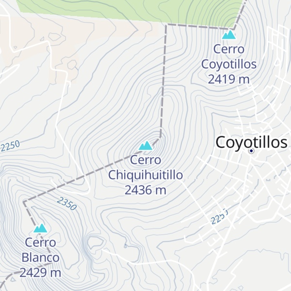 Map of Cerro Chiquihuitillo
