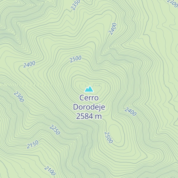 Map of Cerro Dorodeje