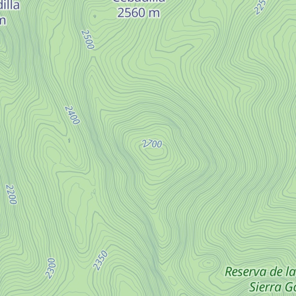 Map of Cerro Tejocote