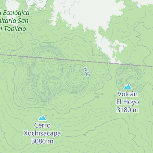 Map of Volcán Manteca